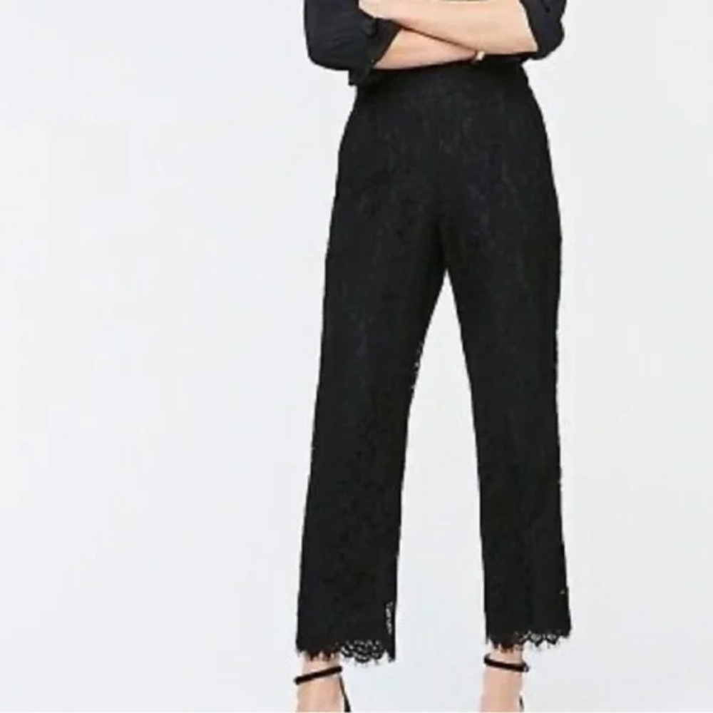 EUC! 🖤 Stunning J. Crew Lace Pull On Trousers, size 2